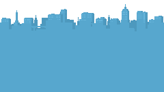 Pixel art background of very distant buildings